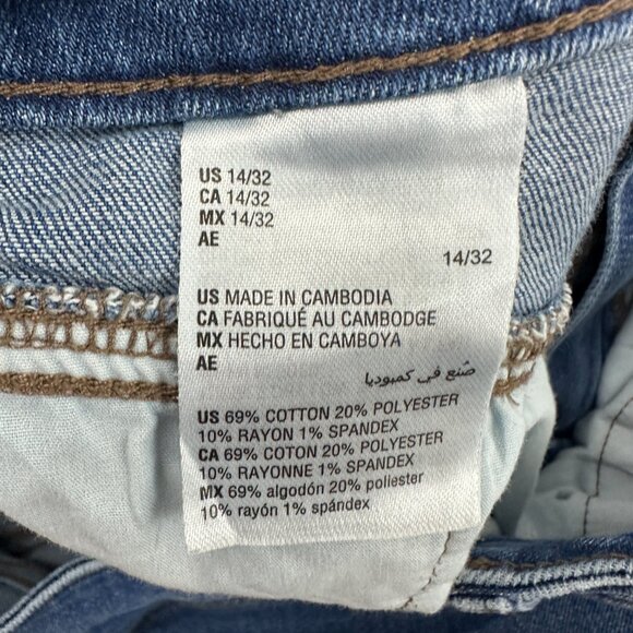 INC Straight Leg Women's size 14 Medium Wash Blue Denim Jeans - Picture 4 of 5